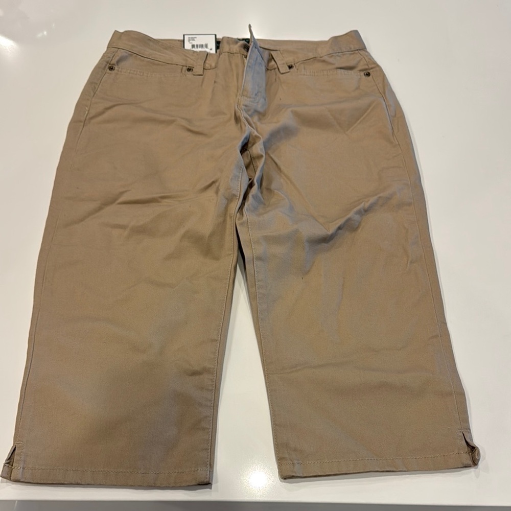 Ralph Lauren Tan Capri Pants Relaxed Fit